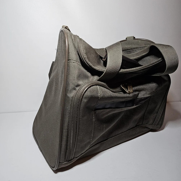 hartmann beige Ballistic Nylon overnight train case Weekender Duffle Travel bag - Picture 5 of 11